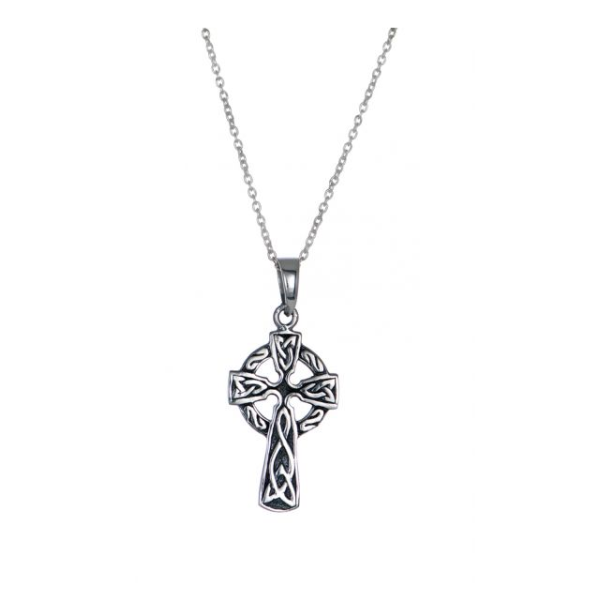 Toucan - Sterling Silver Large Iona Cross Necklace