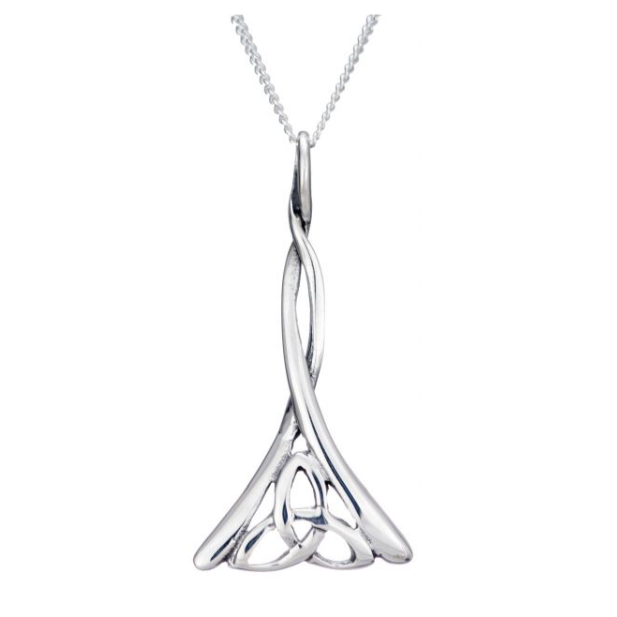 Toucan - Sterling Silver twisted wire, trinity knot necklace