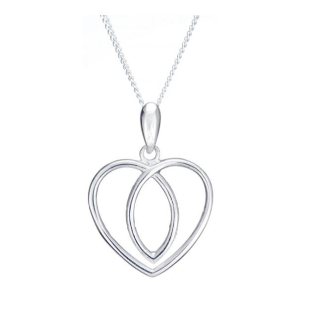 Toucan - Sterling Silver Celtic heart necklace
