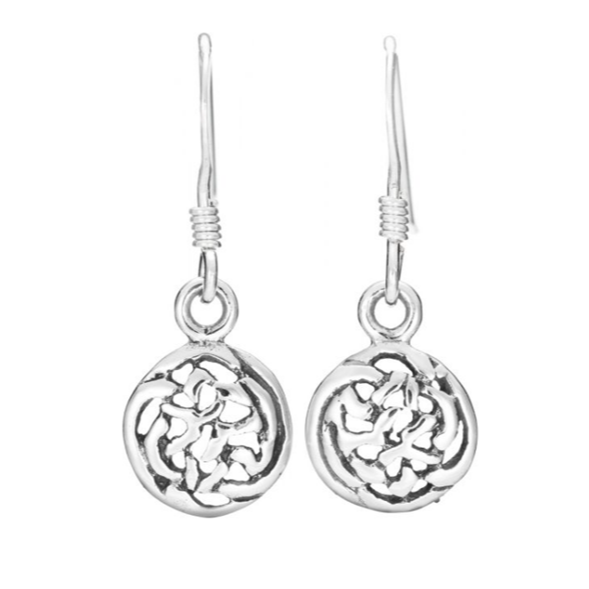 Toucan - Sterling Silver Celtic knot drop earring