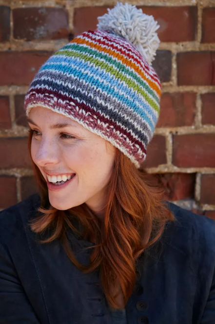 Hoxton Stripe Bobble Beanie