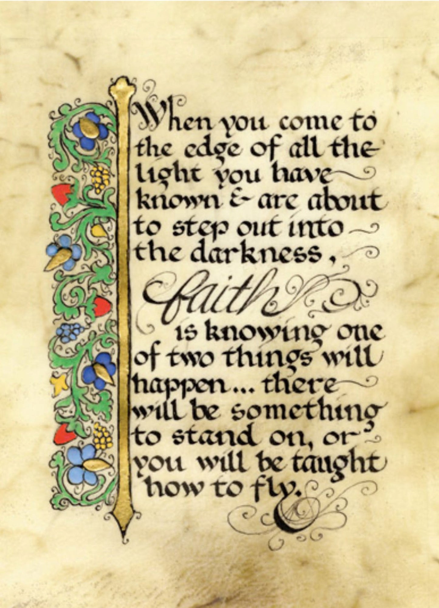 "Faith" Celtic Manuscript Print