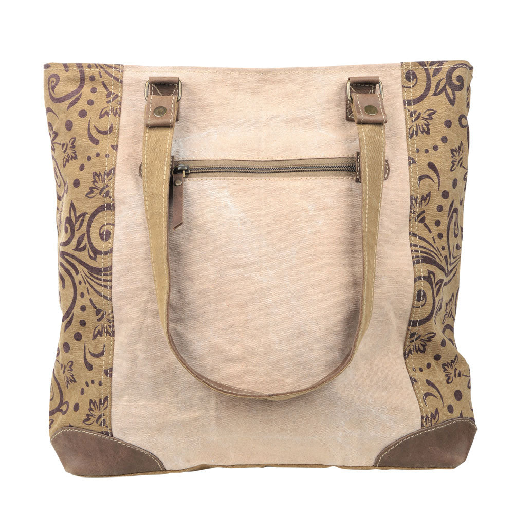 VIintage Flower Front Pocket Tote