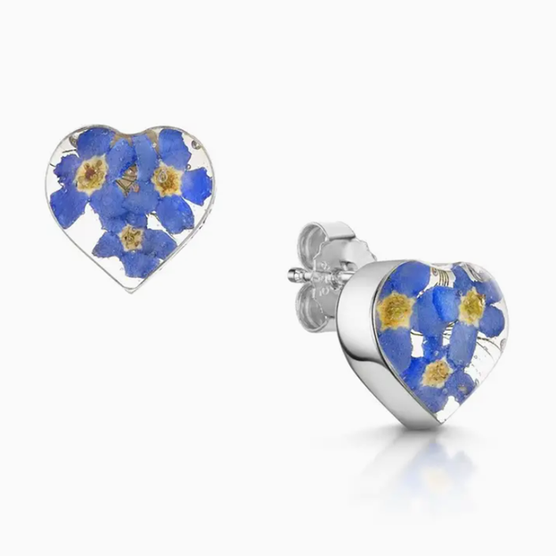 Forget-Me-Not Earrings Stud Heart