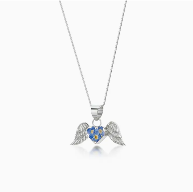 Forget-Me-Not Necklace Angel Wings