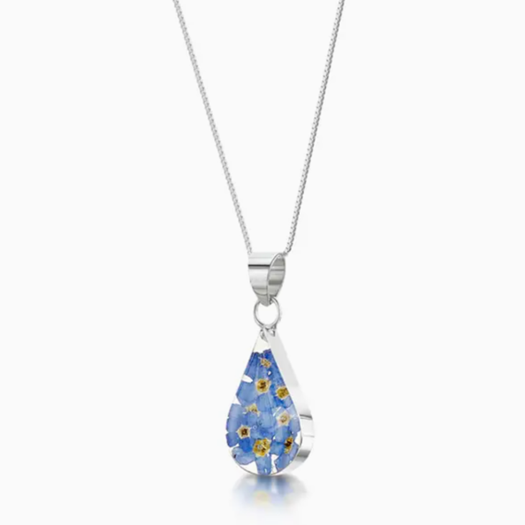 Forget-Me-Not Necklace Teardrop Small