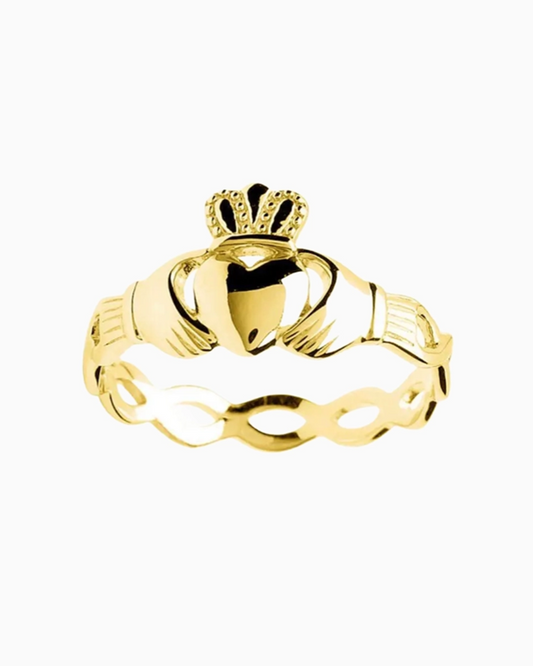 14k Gold Vermeil Claddagh Ring