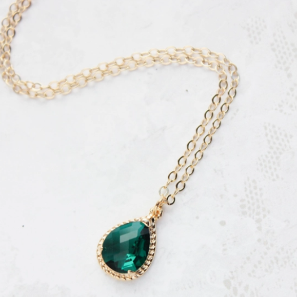 Glass Teardrop Pendant Rope Setting