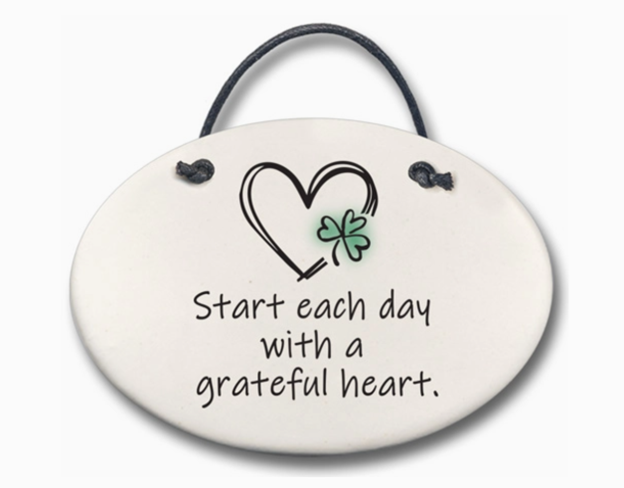 Ceramic Ornament - Start Each Day With A Grateful Heart