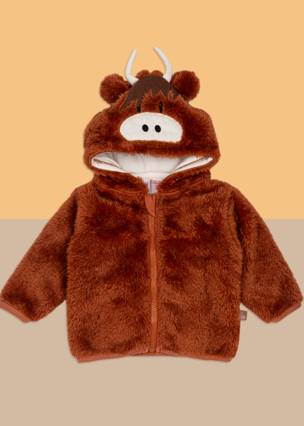 Neutral Hamish Highland Cow Hoodie
