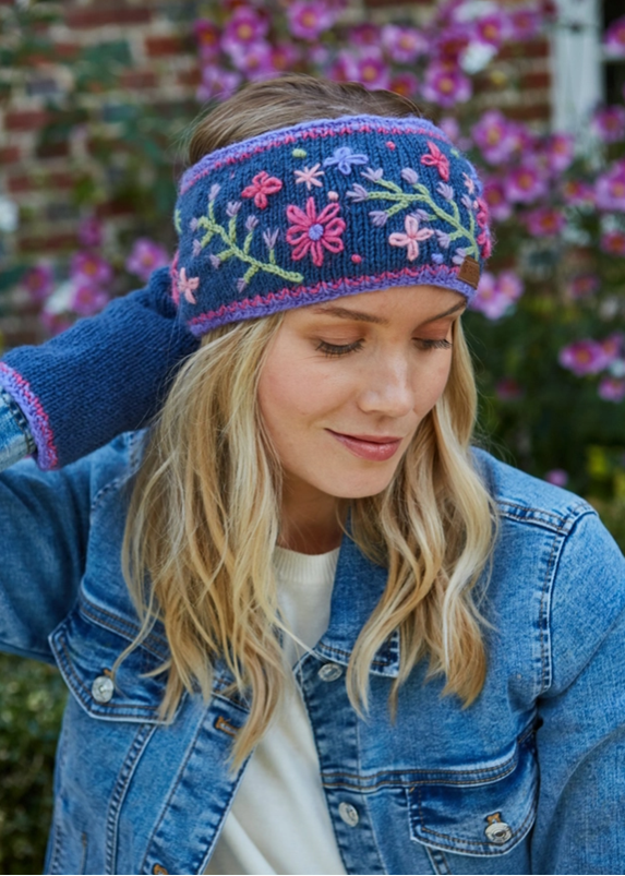 Hampton Court - Embroidered Flowers Headband