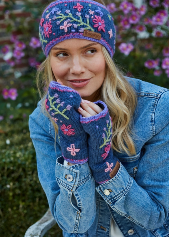 Hampton Court - Embroidered Flowers Headband