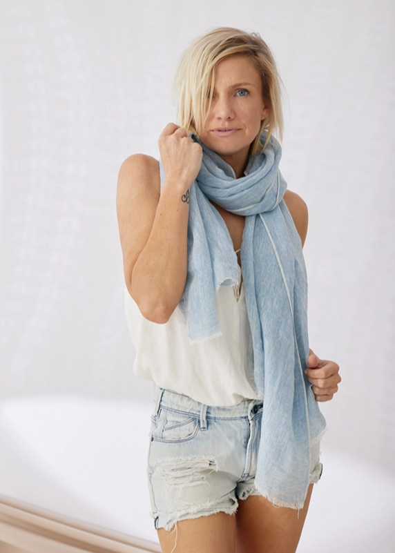 Linen scarf shawl