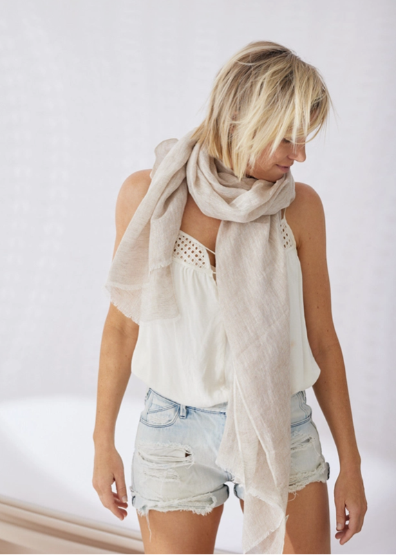 Linen scarf shawl