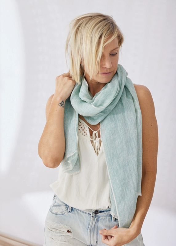 Linen scarf shawl