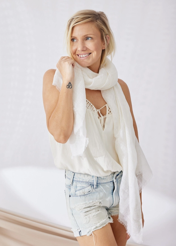 Linen scarf shawl