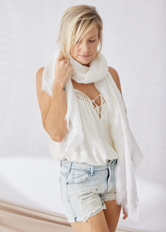 Linen scarf shawl