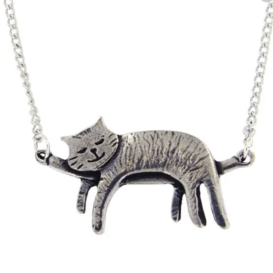 St Justin - Sleeping cat necklace