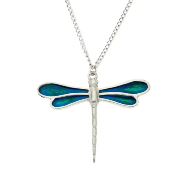 St Justin - Dragonfly enamelled pendant