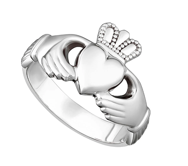 Gents Silver Heavy Claddagh Ring