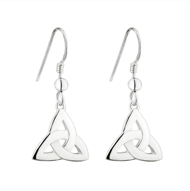 Trinity Knot Drop Fish Hook Earrings