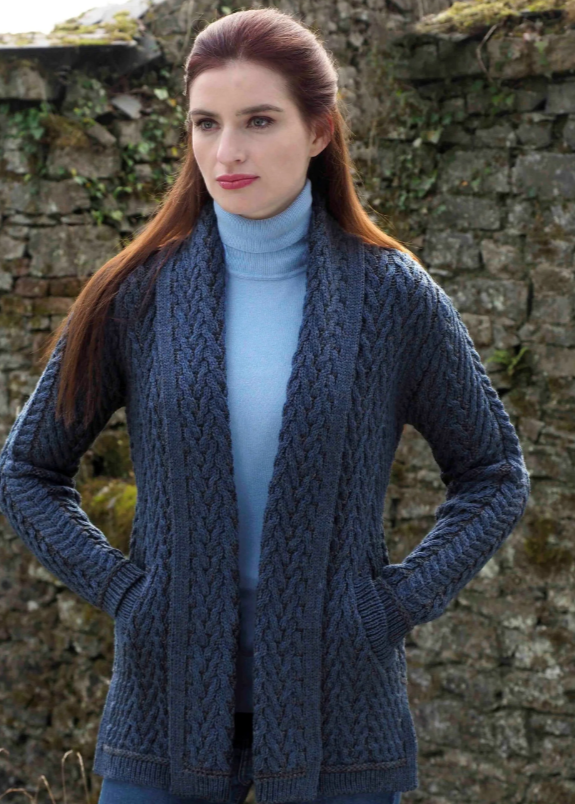 Herringbone Edge to Edge Shawl Cardigan