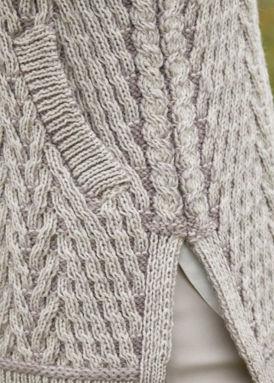 Herringbone Edge to Edge Shawl Cardigan