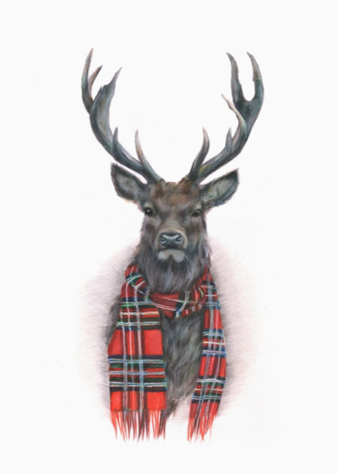 Mounted Print Portrait Winter in the Glen
