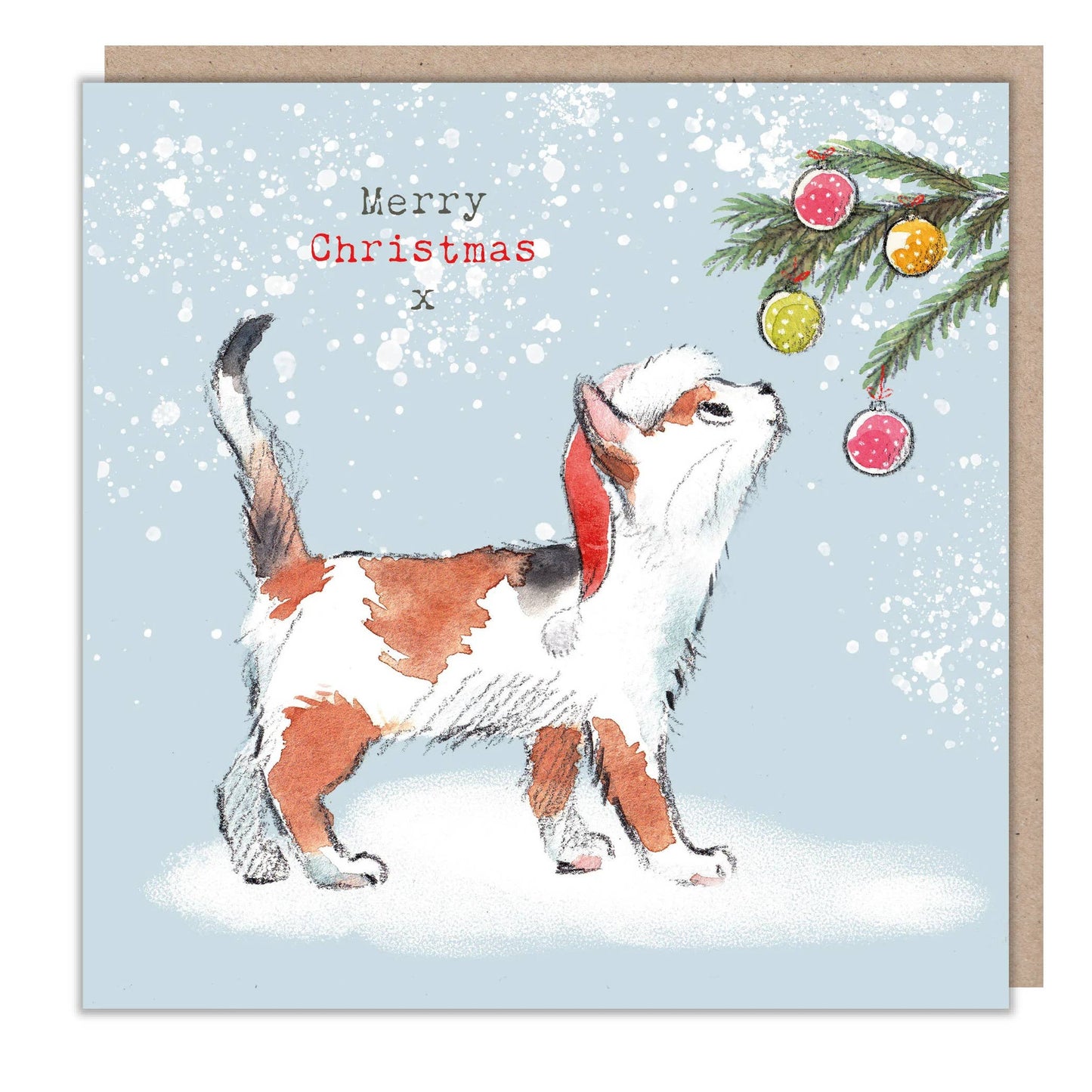 Christmas Card - Merry Christmas - Kitten