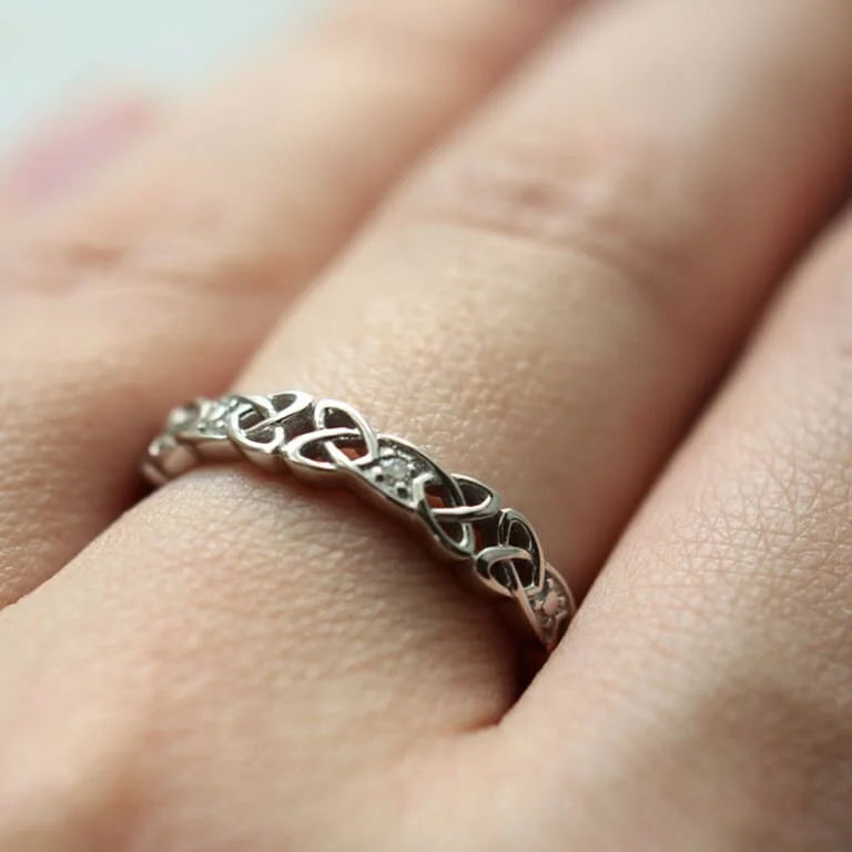 Celtic Knot Stone Set Ring