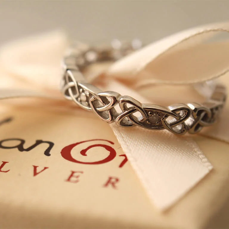 Celtic Knot Stone Set Ring