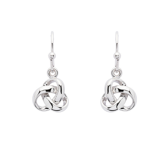 Sterling Silver Trinity Knot Drop Earrings