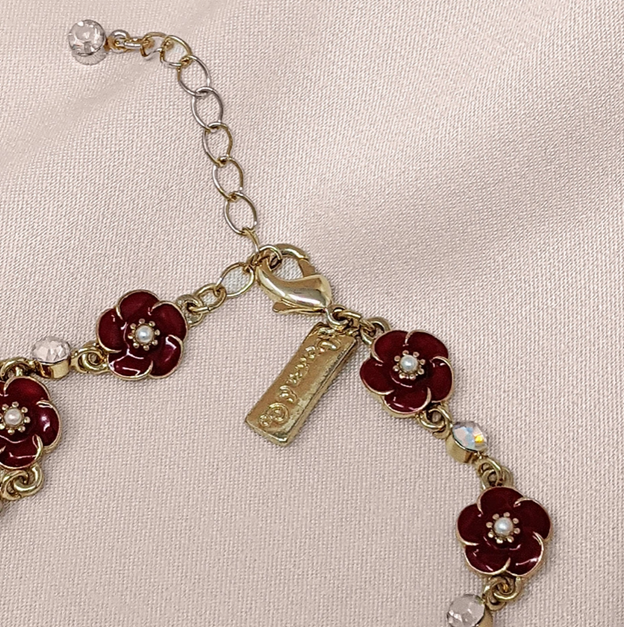 Small Rose Bracelet Red