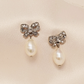 Vintage Freshwater Pearl Bow Earrings