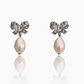 Vintage Freshwater Pearl Bow Earrings