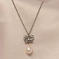 Vintage Pearl Necklace with Bow