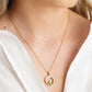 14kt Gold Vermeil Mother of Pearl Claddagh Necklace with White Cubic Zirconia