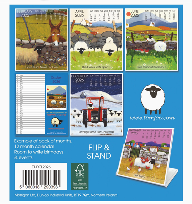 2026 Sheep Desk Calendar - Whimsical World Of Thomas Joseph