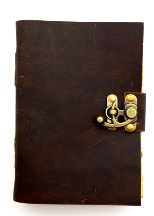 Leather Journal with Aged Looking Handmade Parchment Paper