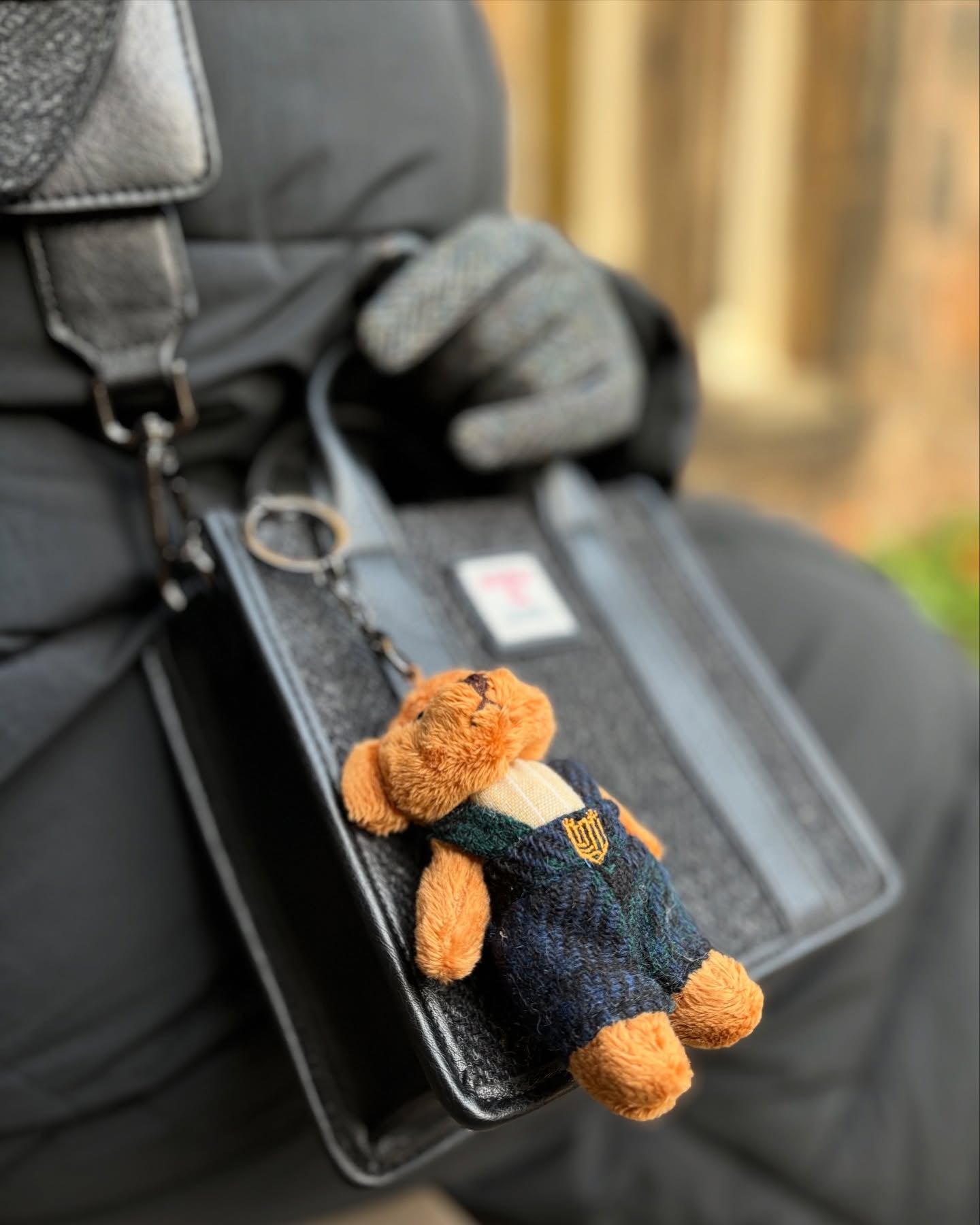 Harris Tweed Teddy Bear Keyring