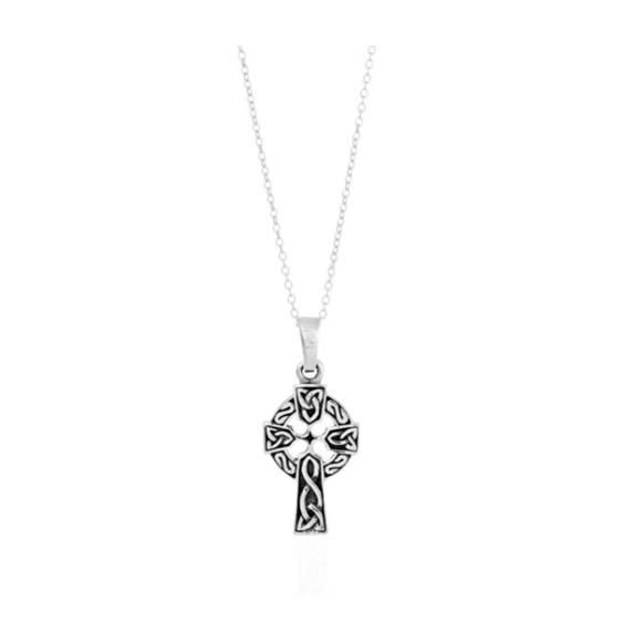 Toucan - Sterling Silver Iona Cross Charm Necklace