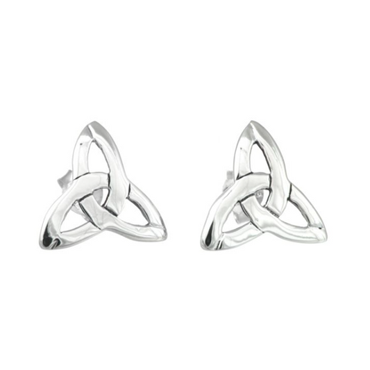 Toucan - Sterling Silver Celtic Trilogy Trinity Knot Stud Earrings