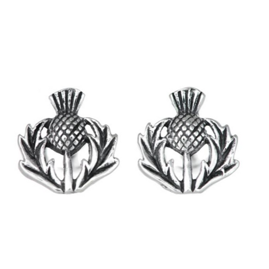 Toucan - Sterling Silver Scottish Thistle Stud Earring