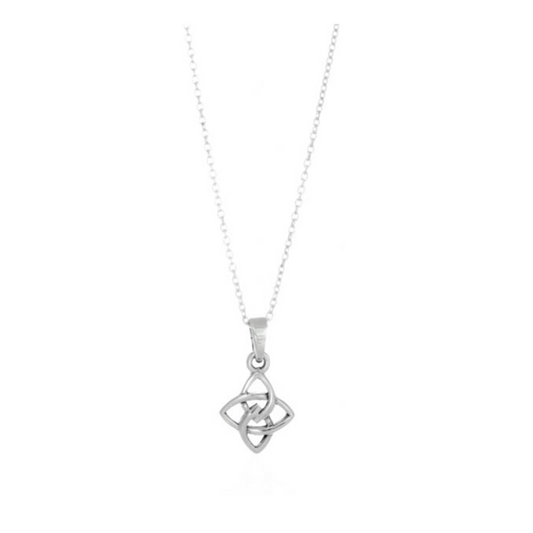 Toucan - Sterling Silver Celtic Triquetra Knot Pendant Necklace