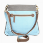 Columbias Light Blue 2 Zipper Shoulder Bag