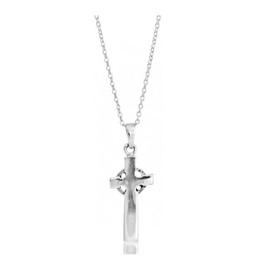 Toucan - Sterling Silver Plain Cross Necklace