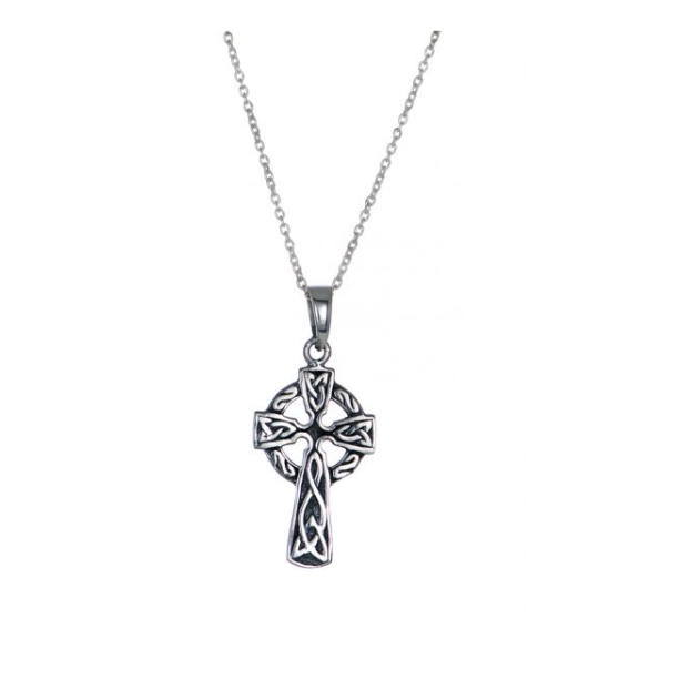 Toucan -  Sterling Silver Large Iona Cross Necklace