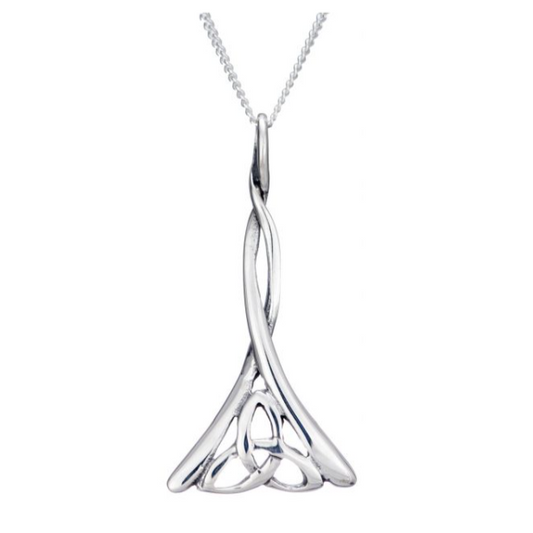 Toucan -  Sterling Silver twisted wire, trinity knot necklace