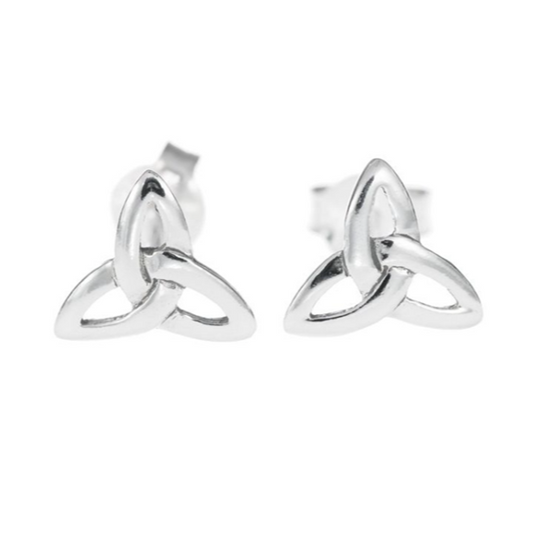 Toucan - Sterling Silver Trinity Knot Stud Earrings