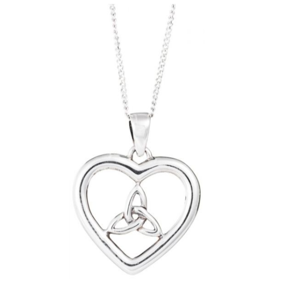 Toucan - Celtic Triquetra Heart Necklace Sterling Silver